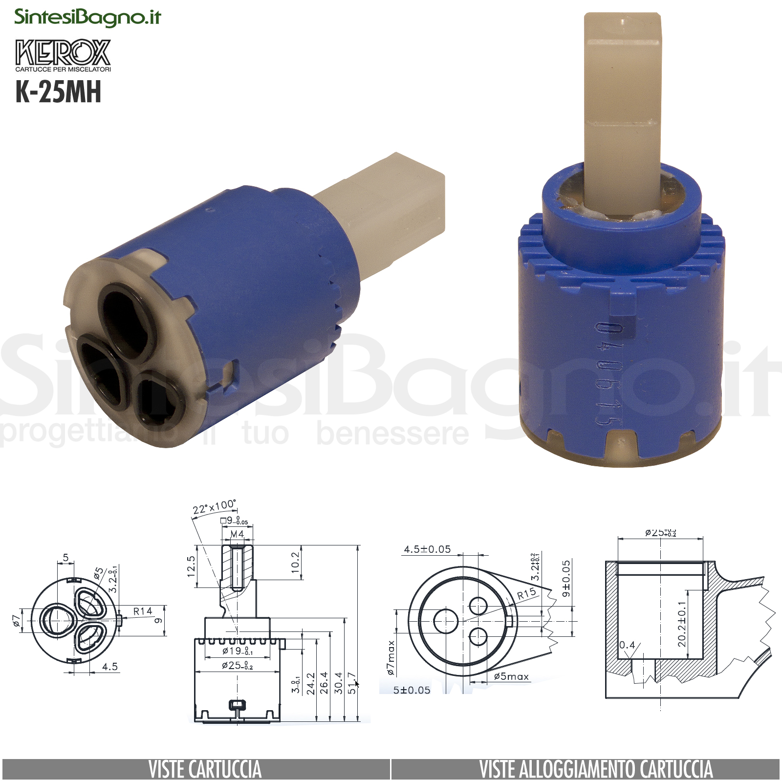 K25-MH-cartuccia-di-ricambio-KEROX-a-dischi-ceramici-per-miscelatore-monocomando-modello-K-25MH