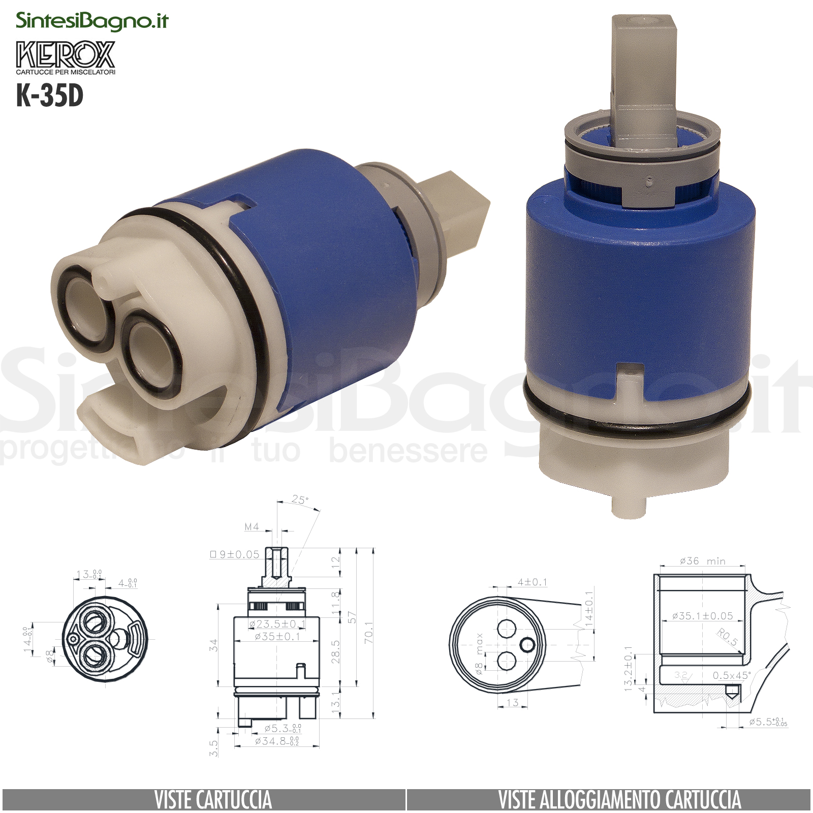 KEROX K 35 D | Cartuccia KEROX K-35D di ricambio per miscelatore ...