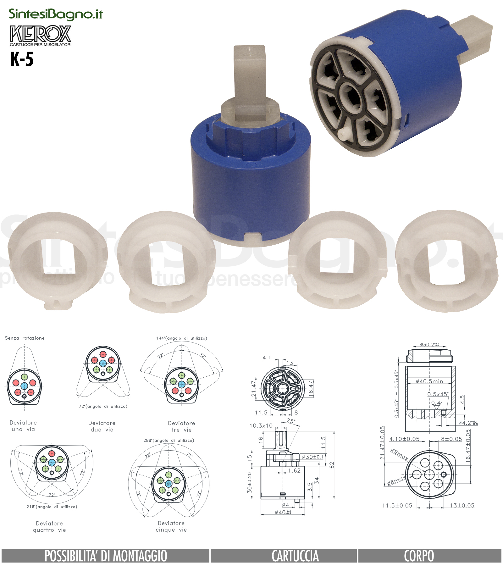 K5VC-cartuccia-deviatore-a-5-vie-con-regolatore-di-portata-diametro-40-mm-KEROX-K-5-VC